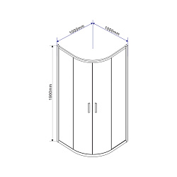 Душевой уголок Garda VSQ-1G100CH, 1000*1000, хром, стекло шиншилла , , шт