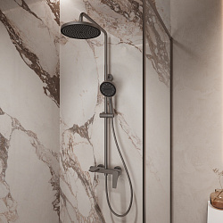 Душевая стойка Puro VSFS-5P1GM с изливом, вороненая сталь, , шт