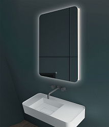 Зеркало LED VLM-3BE6007 600х700 c сенсорным выключателем и диммером, , шт