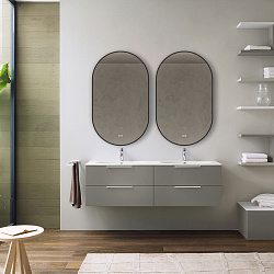 Зеркало LED VLM-3AU100B-2 600х1000 c сенсорным выключателем и диммером, антизапотевание, , шт