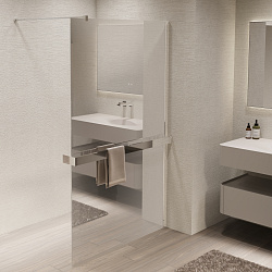 Душевая перегородка Walk-In VSW-1HR900MR, 900*2000, хром, стекло зеркальное, , шт