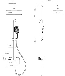 Душевая стойка Core VSFS-4CO1BN с изливом, брашированный никель, , шт