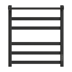 Полотенцесушитель электрический Point Меркурий PN83856PB П5 500x600 с полкой, диммер справа, черный