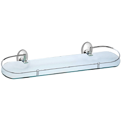 Полка стеклянная 1- ярус, хром HB1607-1