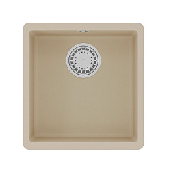 SINARA 400-U Мойка кухонная из кварцгранита цвет: бежевый комплектация: крепеж, сливная арматура с п