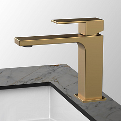 Смеситель для раковины Cube VBF-1C01BG однорычажный, брашированное золото, , шт