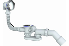 S101 CИФОН АВТОМАТ ДЛЯ ВАННЫ И ГЛУБОКОГО ПОДДОНА С ПЕРЕЛИВОМ И ОТВОДОМ д.40х 40/50