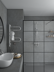 Полотенцесушитель электрический Vincea VTD-1R2CE 44х80, хром, таймер, , шт