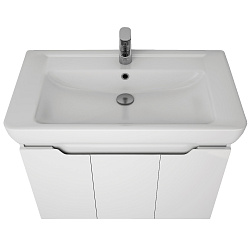 DREJA.eco Тумба Q (D), 80 см, подвесная, 3 дверцы, белый глянец (Дрея Q 80)
