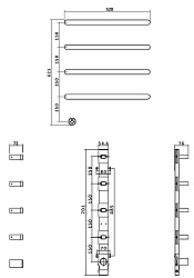Полотенцесушитель электрический Vincea VTD-2H2CH, хром, таймер, , шт