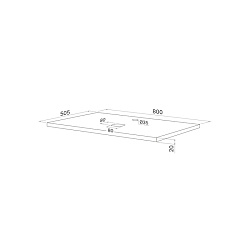 Столешница, МДФ, 80 см, дуб верона, Optima Home, IDDIS, OPH80BVi89