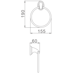 Держатель для полотенец, кольцо, хром HB1504