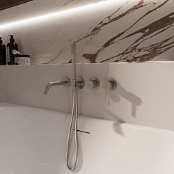 Смеситель для ванны Groove VBTW-4G1BN, встраиваемый, брашированный никель, , шт