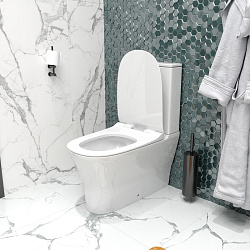 Corpa Nera Paganini/Паганини унитаз-компакт безободковый, быстрос.сиденье с микролифтом, белый