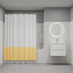 Штора для ванной, 200x180 см, Полиэстер, желтый, IDDIS, BW02P18i11