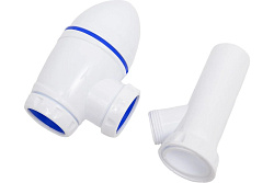 A520V CИФОН ДЛЯ ТЮЛЬПАНА, УМЫВАЛЬНИКА С ПЕРЕХОДНИКОМ 40х32 1 1/2 С ВЫХОДОМ ПОД СТИРАЛКУ И ГИБКИМ СОЕ