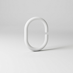 С-образные кольца, цвет - белый. 12 колец в комплекте.