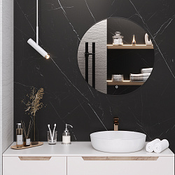 Зеркало/LED-подсветка/круглое (65см)/сенсор.выключатель Milan/AQUA DE MARCO