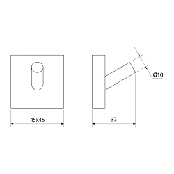 Крючок одинарный, латунь, Edifice, IDDIS, EDISB10i41