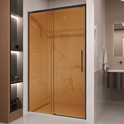 Душевая дверь Stella VDS-1ST120GSB, 1200, черный, стекло янтарь, , шт