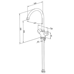 Смеситель для кухни, Tring, Milardo, TRISB0JM05