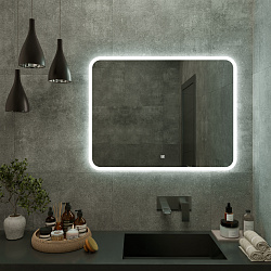 Зеркало/LED-подсветка (89см*68,5см)/сенсор.выключатель Maroni/AQUA DE MARCO