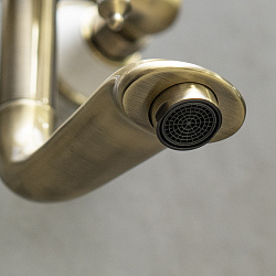 VILLA Смеситель для раковины, настенный, бронза