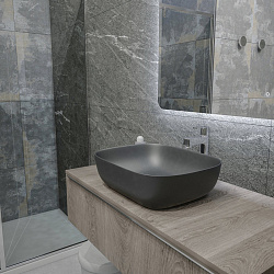 Corpa Nera Viotti/Виотти  50 раковина накладная, artceramic, графит матовый