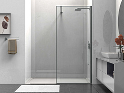 Душевая перегородка Walk-In VSW-1HS800CLGM, 800*2000, вороненая сталь, стекло прозрачное, , шт