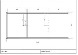 Рама д/ванны: Virgo 170 NEW метал. в комплекте со сборочным пакетом, Сорт1