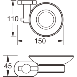 Мыльница (круг), черный матовый B90102