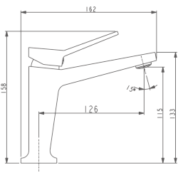 Смеситель для раковины, латунь, черный HB10818-7