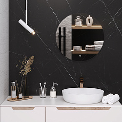 Зеркало/LED-подсветка/круглое (55см)/сенсор.выключатель Milan/AQUA DE MARCO