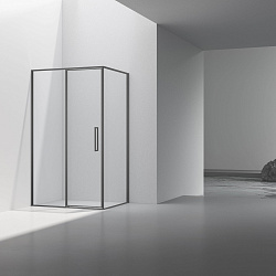 Душевой уголок Slim 8mm VSR-4SLP9012CLGM, 1200*900, вороненая сталь, стекло прозрачное, , шт