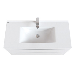 Тумба с умывальником, напольная, 100 см, белая, Cloud, IDDIS, CLO10WFi95K