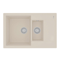 RAMZA 760 Мойка кухонная из кварцгранита цвет: шампань  комплектация: крепеж, сливная арматура с пер