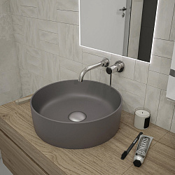 Corpa Nera Bosso/Боссо раковина  накладная D41, графит матовый