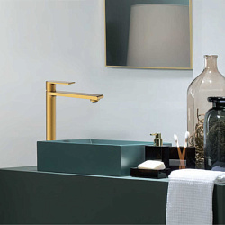 Смеситель для раковины Vogue VBF-1V2BG однорычажный, брашированное золото, , шт