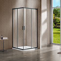 Душевой уголок Garda VSS-1G1011CLGM, 1100*1000, вороненая сталь, стекло прозрачное, , шт