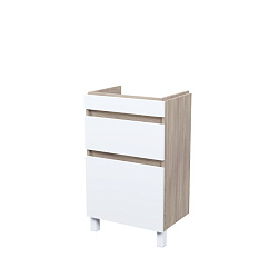 Тумба напольная с ящиками, 50 см, белая/под дерево, Zodiac, IDDIS, ZOD5ABFi95 подходит ум.3505000i28