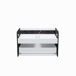 Тумба, подвесная, 80 см, белая/черный мрамор, Cloud, IDDIS, CLO80B0i95 подходит ум.