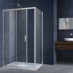 Душевой уголок Alpha VSR-3AL9013CL, 1300*900, хром, стекло прозрачное, , шт