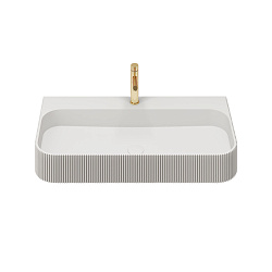 Раковина из искусственного камня Vincea VWB-6SG75MW, 750*460*120, подвесная, цвет белый матовый, , ш