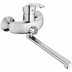 Смеситель для ванны, длинный излив, латунь, хром HB2221