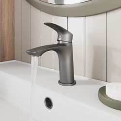 Смеситель для умывальника, графит, Rora, Milardo, RORGM00M01