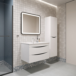 Тумба подвесная, белая, 80 см, Cloud, IDDIS, CLO80W0i95. Подходит умывальник: 0138000i28