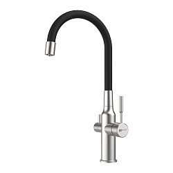 Смеситель для кухни с гибким изливом с подключением к фильтру питьевой воды, высота излива 32 см,LM5