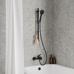 Стойка для душа, черная матовая, Ideal Spa, Milardo, ILS70B0M17