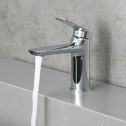 VERBA Смеситель для умывальника монолитный, хром, LM11406C