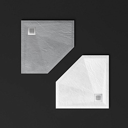 Поддон для душа из искусственного камня VST-4SP1010W, 1000*1000*25, белый матовый, , шт